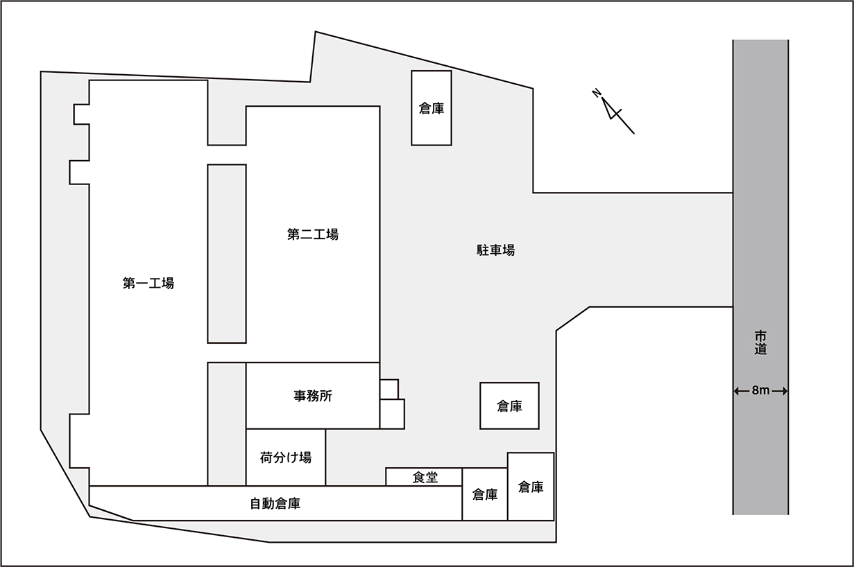 江刺本社工場敷地図